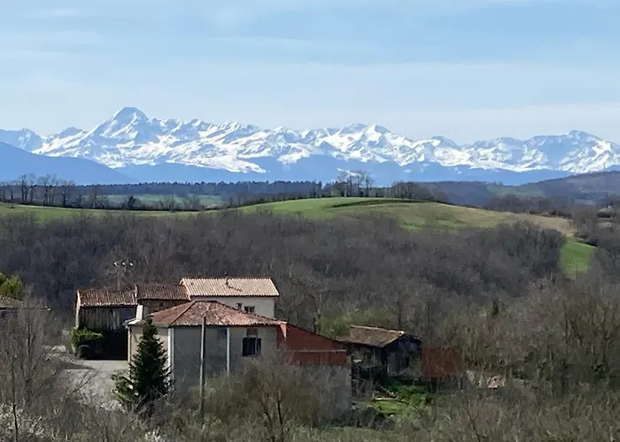 85 M2 De Plain-pied, 2chambres, 3 Lits Dans Maison Confortable Avec Vue Sur La Vallee Et Les Pyrenees Ariegeoises, Grande Terrasse Avec Barbecue Et Parking Gratuit