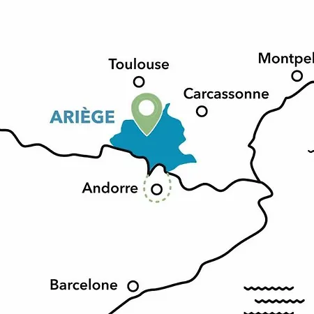 85 M2 De Plain-pied, 2chambres, 3 Lits Dans Maison Confortable Avec Vue Sur La Vallee Et Les Pyrenees Ariegeoises, Grande Terrasse Avec Barbecue Et Parking Gratuit Daire *