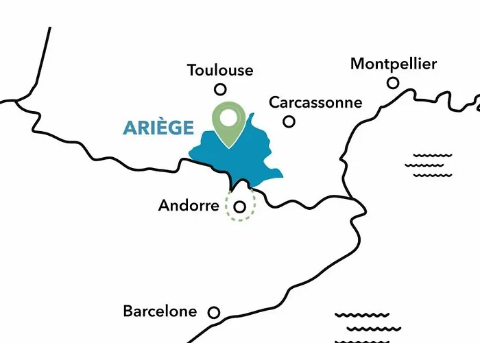 85 M2 De Plain-pied, 2chambres, 3 Lits Dans Maison Confortable Avec Vue Sur La Vallee Et Les Pyrenees Ariegeoises, Grande Terrasse Avec Barbecue Et Parking Gratuit Apartmán *